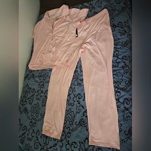 Nine West Pink Pajama Set Soft Intimates Sleepwear